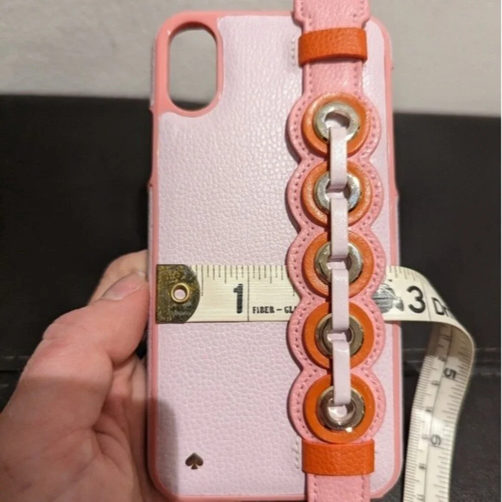 Kate Spade New York Grommet Hand Strap Stand iPhone Xs iPhone X Case Pink